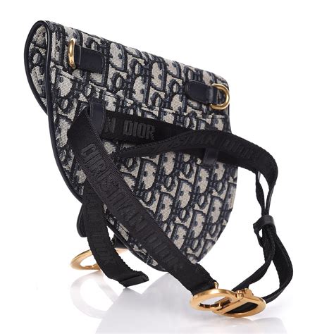 christian dior oblique saddle belt bag blue